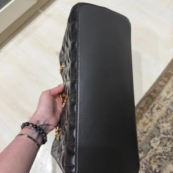 ••SOLD••AUTHENTIC Versace Virtus Quilted Leather Medium Handbag - Picture 4 of 6